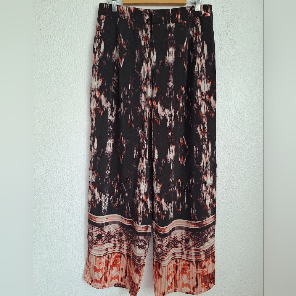 CCYNTHIA ROWLEY  SILK   Brown and Black pants